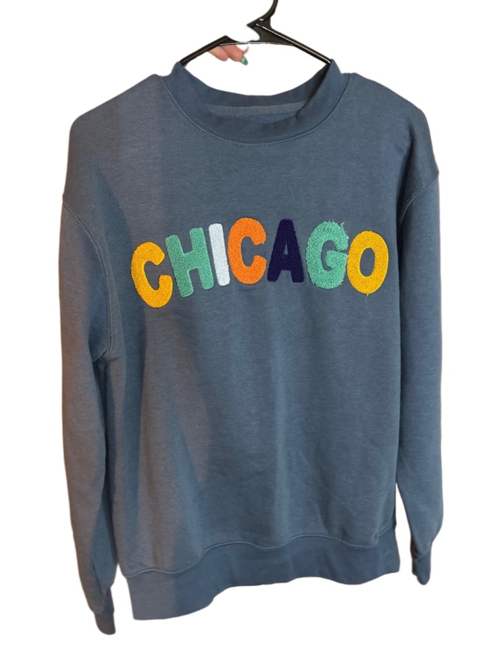 Chicago Embroidered Crewneck Sweatshirt - Blue